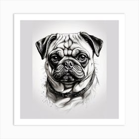 Pug Dog Art Print