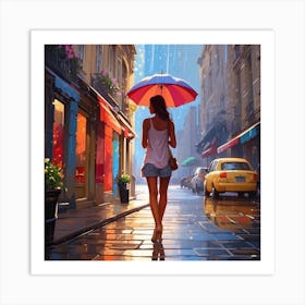 Rainy Day In Paris 1 Art Print