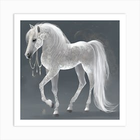 White Horse Art Print