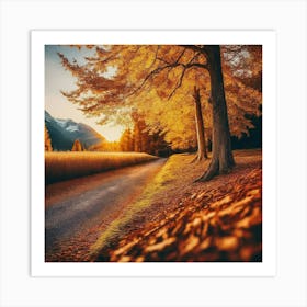 Autumn Road 1 Art Print