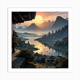 Asian Landscape 2 Art Print