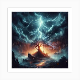 Lightning Tree Art Print