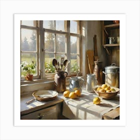 Vintage farmhouse kitchen #4 Art Print