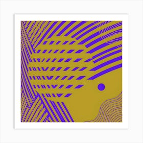 Purple And Gold Abstract Painting Art Print