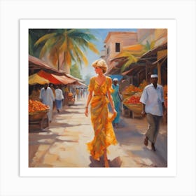 Princess Diana in Zanziabar Art Print