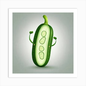 Cucumber Illustration Art Print