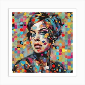 Girl With Polka Dots Art Print