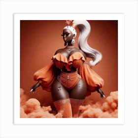 Sexy Black Woman Art Print