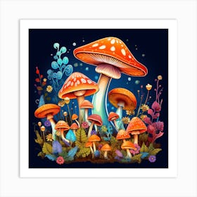 Mushroom Forest 8 Art Print