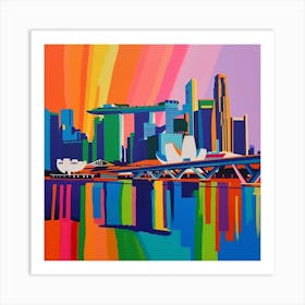 Abstract Travel Collection Singapore 2 Art Print