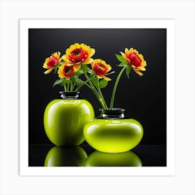 Two Green Vases Art Print