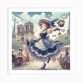 Paris Girl Art Print