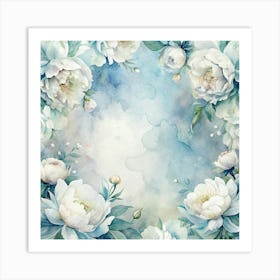 Watercolor Peonies 21 Art Print