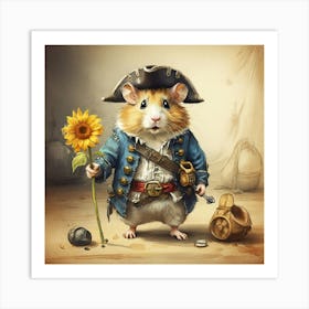 Pirate Hamster Art Print