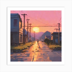 Sunset In The City Art Print