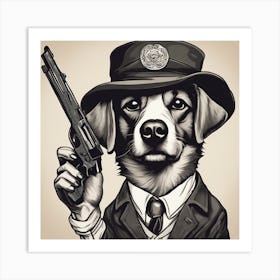 Police Dog Art Print