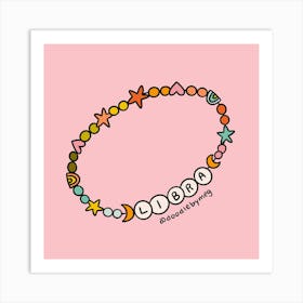 Libra Friendship Bracelet Art Print