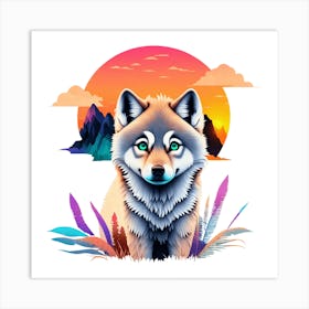 Wolf Painting Art Print