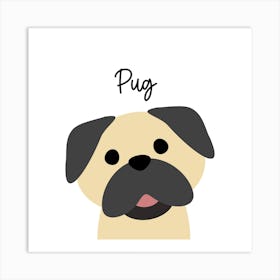 Pug Dog Art Print