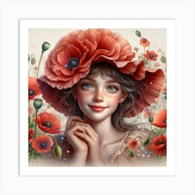 Poppy Girl 4 Art Print