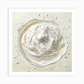 White Whipped Cream Art Print