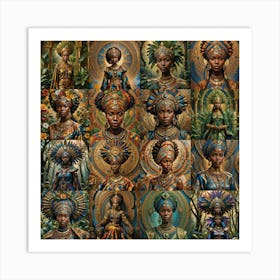 African Queens Art Print