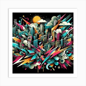 Urban Cityscape Art Print