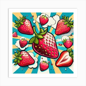 Pop Strawberry 2 Art Print