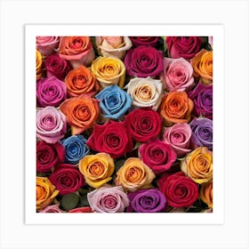 Colorful Roses 9 Art Print