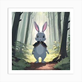 Rabbit In The Woods 24 Art Print