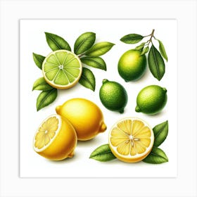 Lemon and Lime 3 Art Print