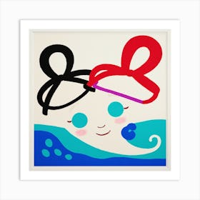 'Swimming' Art Print