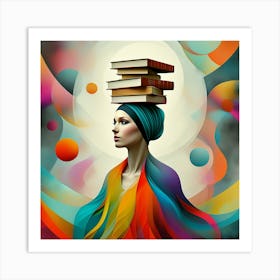 Intellectual Beauty in Vibrant Abstract Design Art Print