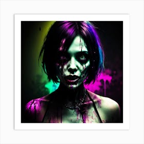 Zombie Girl Art Print