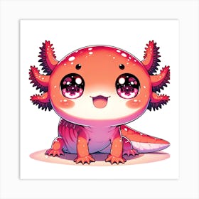 Cute Axolotl 3 Art Print