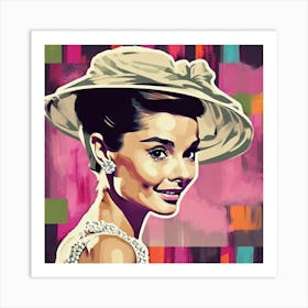 Audrey Hepburn Pop Art (8) Art Print