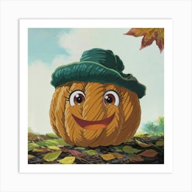 Pumpkin Hat 3 Art Print