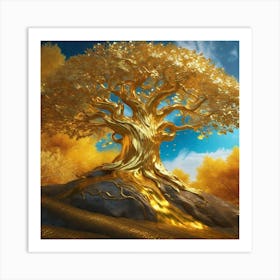 Golden Tree 9 Art Print