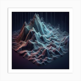 Abstract Mountain Landscape Art Print