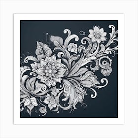 Floral Design Vector Illustration Art Print