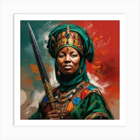 Queen Amina of Zaria , A woman warrior in the accident norther Nigeria Art Print