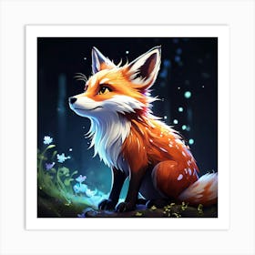 Fox In The Forest Art Print