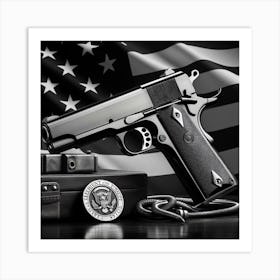 Obama'S Gun Art Print