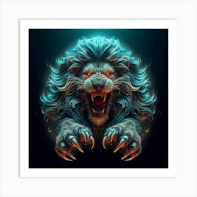 Brave Lion Art Print