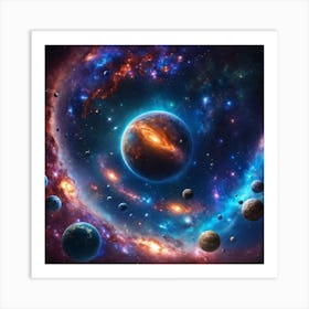 Planets In Space Art Print