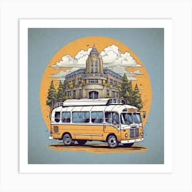 School Bus Art Print