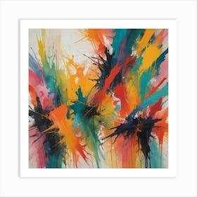 Colorful Splashes 9 Art Print