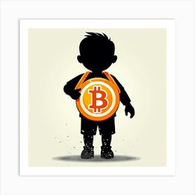 Bitcoin Boy Medal Art Print