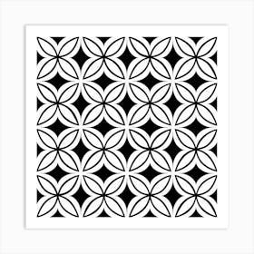 Abstract Black And White Pattern Art Print