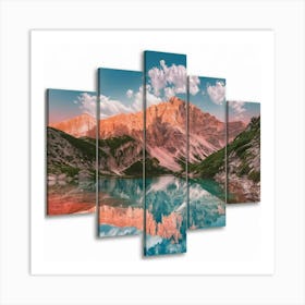 A Large Multi Panel Wall Art Piece With A Mountain Rkr7whtsraqncvyoaiiolg Uba43vb2rumhgvxa3mxitw Art Print